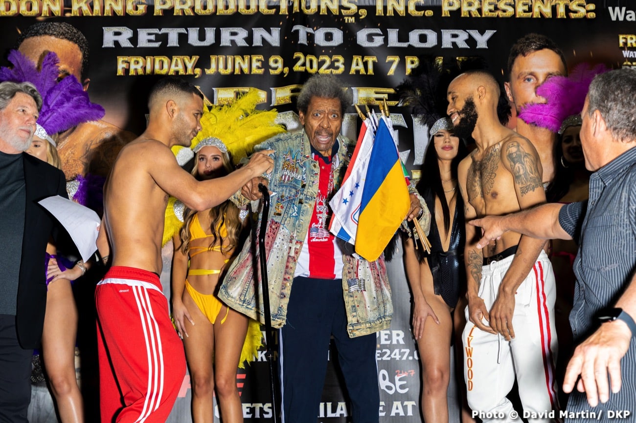 Boxing photo: Adrien Broner, Bill Hutchinson image Broner - Hutchinson official FITE TV Weights