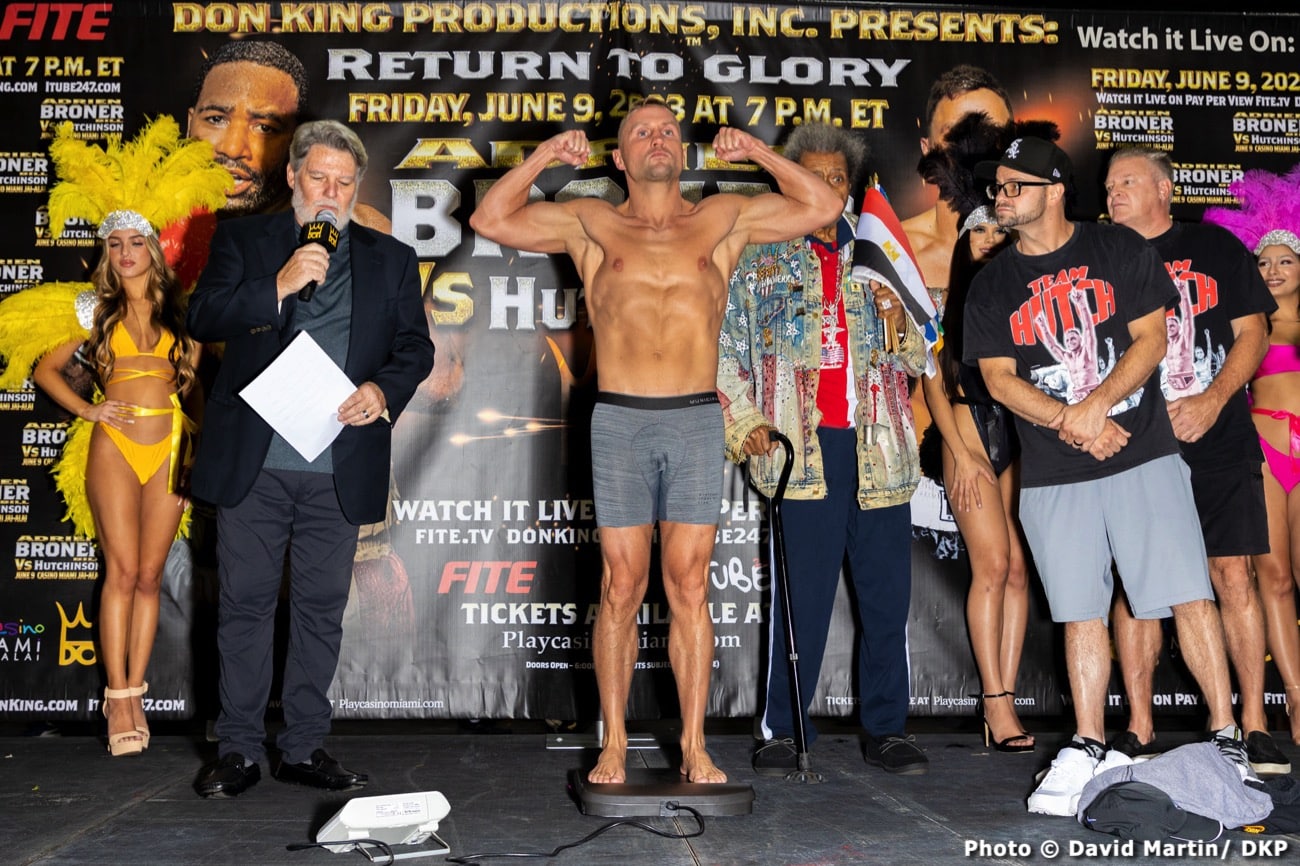 Boxing photo: Adrien Broner, Bill Hutchinson image Broner - Hutchinson official FITE TV Weights