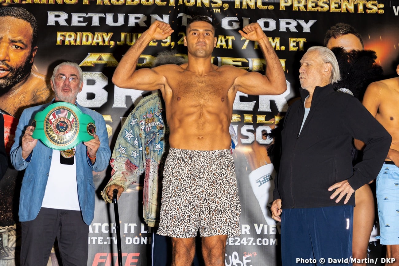 Boxing photo: Adrien Broner, Bill Hutchinson image Broner - Hutchinson official FITE TV Weights