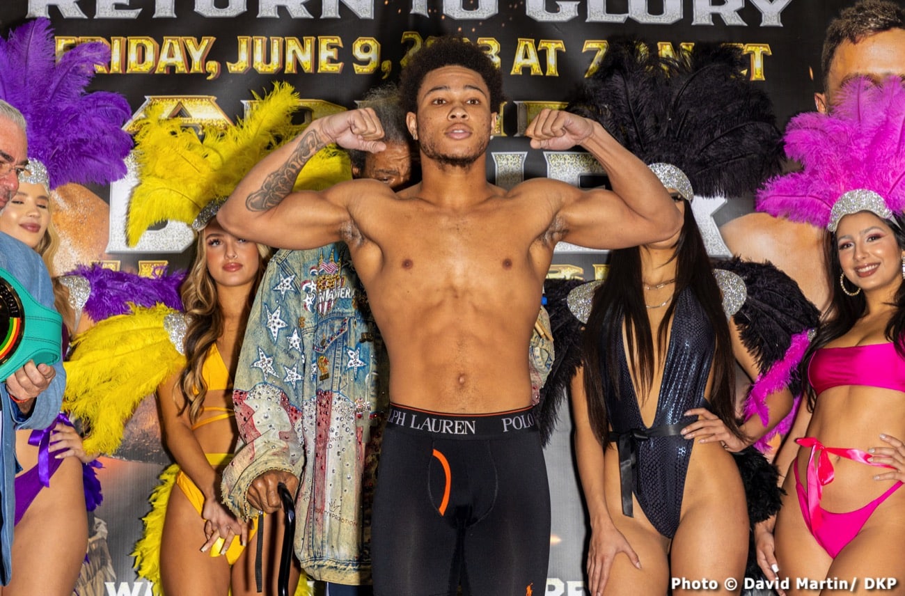 Boxing photo: Adrien Broner, Bill Hutchinson image Broner - Hutchinson official FITE TV Weights