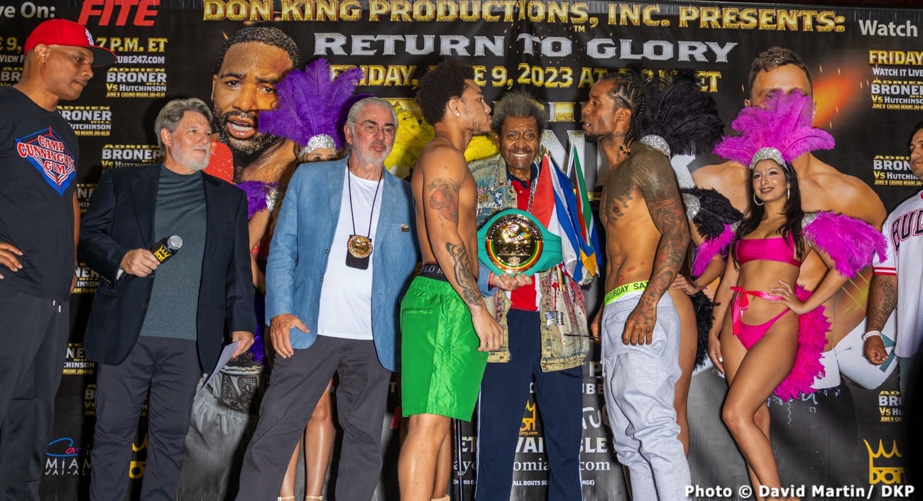 Boxing photo: Adrien Broner, Bill Hutchinson image Broner - Hutchinson official FITE TV Weights