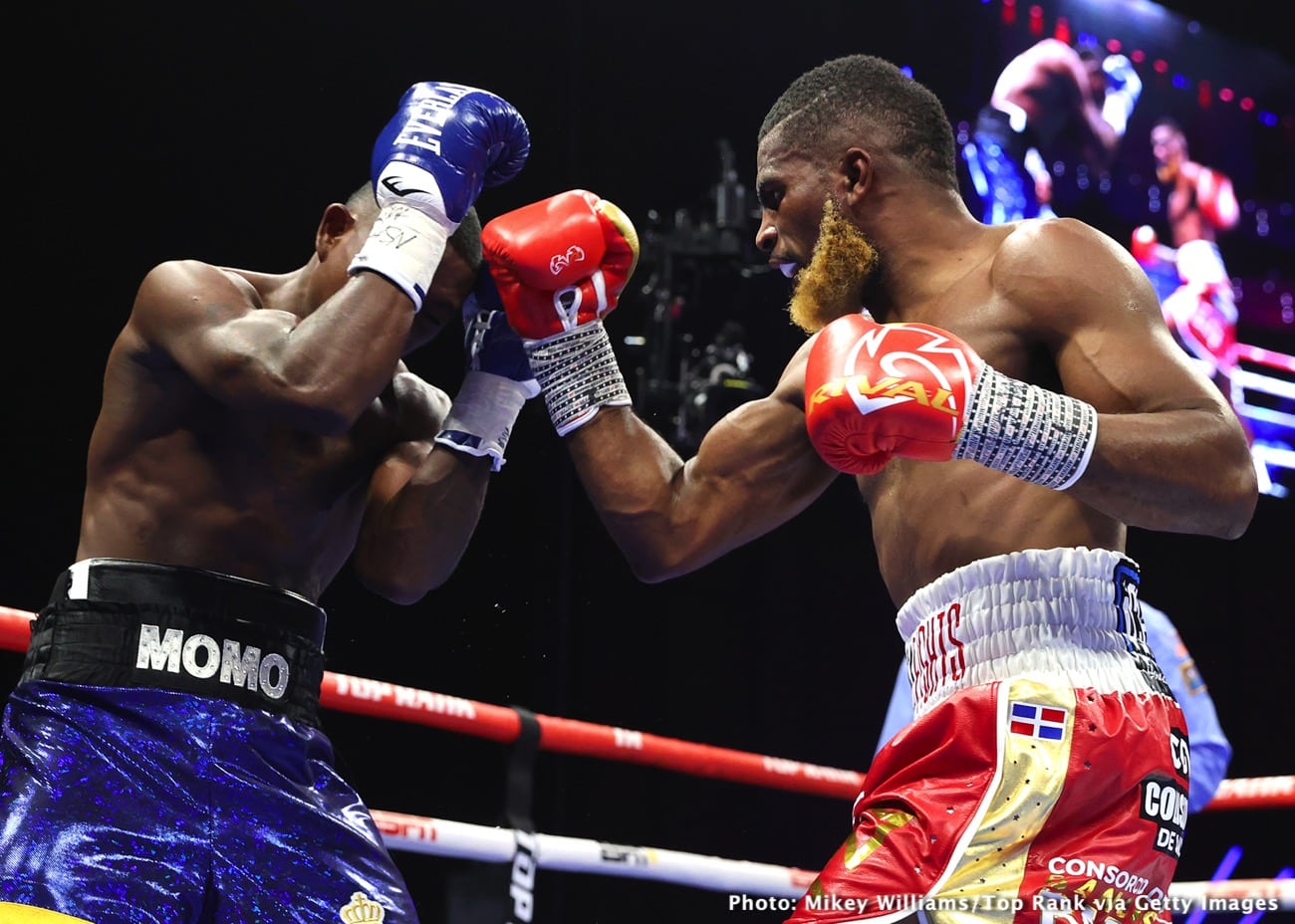 Boxing photo: Abraham Nova, Seniesa Estrada image Seniesa Estrada defeats Yudica - Boxing Results