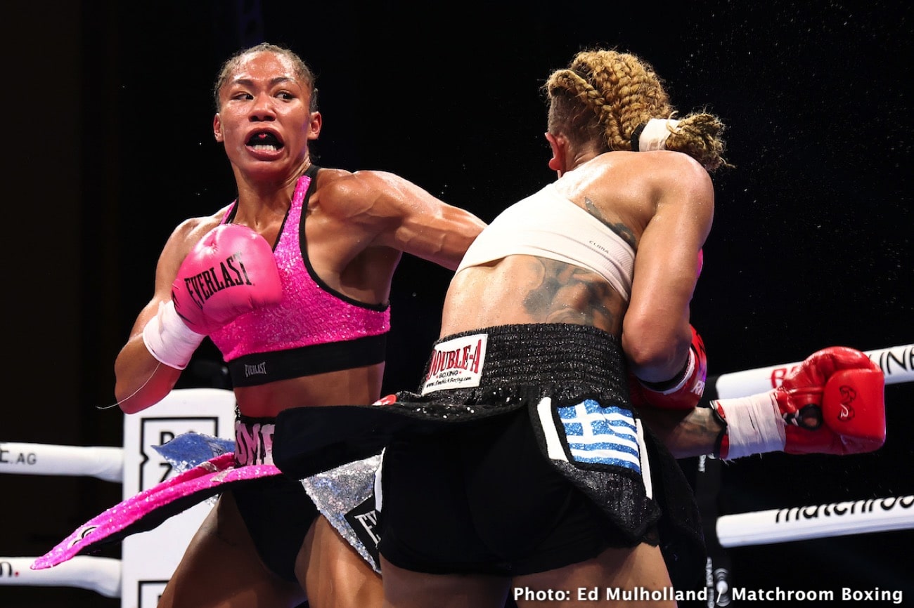 Boxing photo: Alycia Baumgardner, Andy Cruz, Christina Linardatou, Isaac Munoz, Jermaine Franklin image Alycia Baumgardner outpoints Linardatou - Boxing results