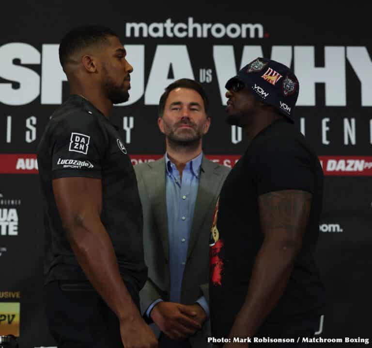 Eddie Hearn says Joshua must beat Whyte, Deontay & Fury to be in Hall of Fame