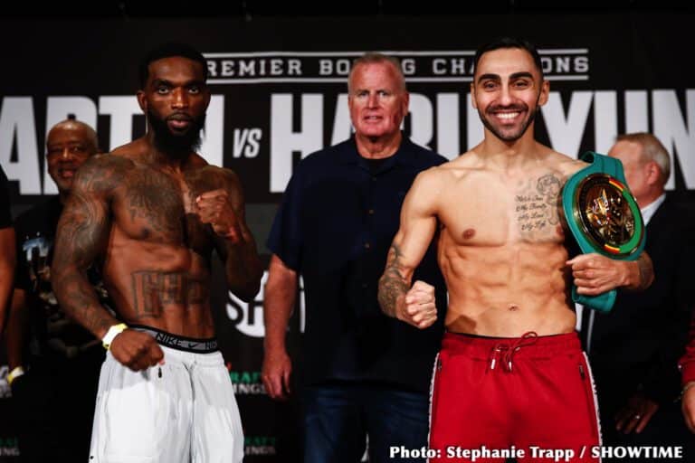 Showtime weights: Frank Martin vs. Harutyunyan