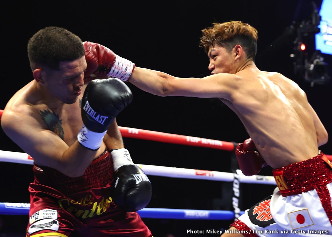 Boxing photo: Abraham Nova, Seniesa Estrada image Seniesa Estrada defeats Yudica - Boxing Results