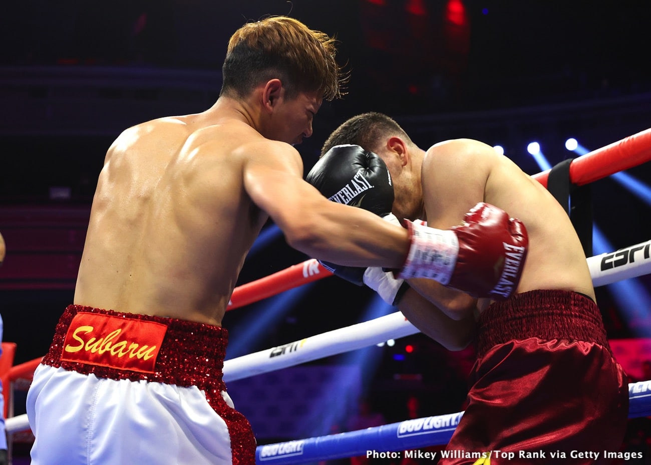 Boxing photo: Abraham Nova, Seniesa Estrada image Seniesa Estrada defeats Yudica - Boxing Results