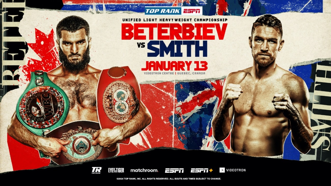 Artur Beterbiev Defends Against Callum Smith On Jan.13th Live On ESPN In Quebec City