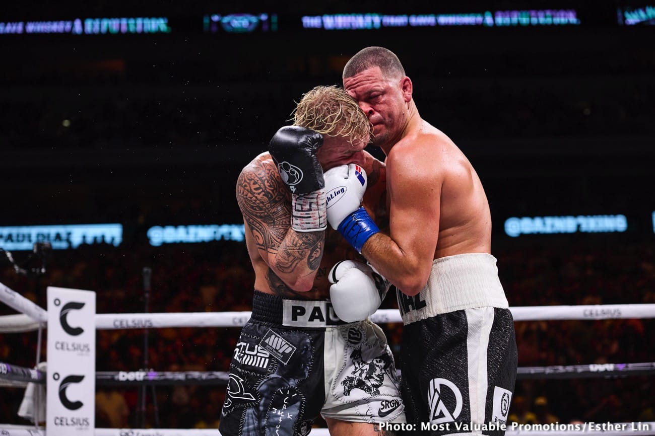 Boxing photo: Amanda Serrano, Heather Hardy, Jake Paul, Nate Diaz image Jake Paul decisions Nate Diaz - Boxing results