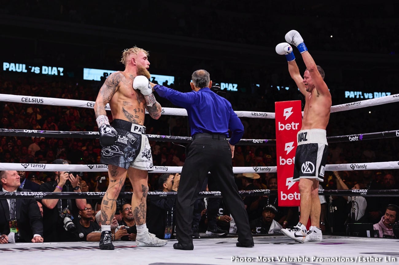 Boxing photo: Jake Paul image Results: Paul vs Diaz, Serrano vs Hardy Fight Outcome & Reactions