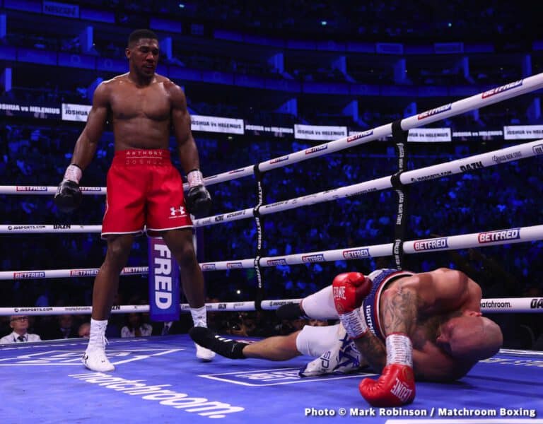 Joshua destroys Helenius in 7th round KO - Boxing results