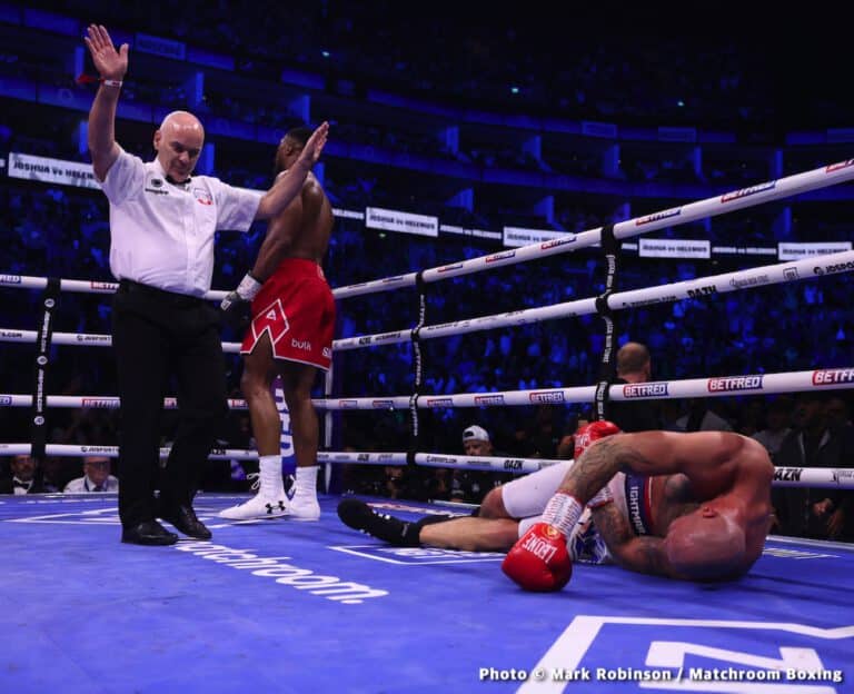 Anthony Joshua Scores Devastating KO, Wrecks Helenius In Round Seven