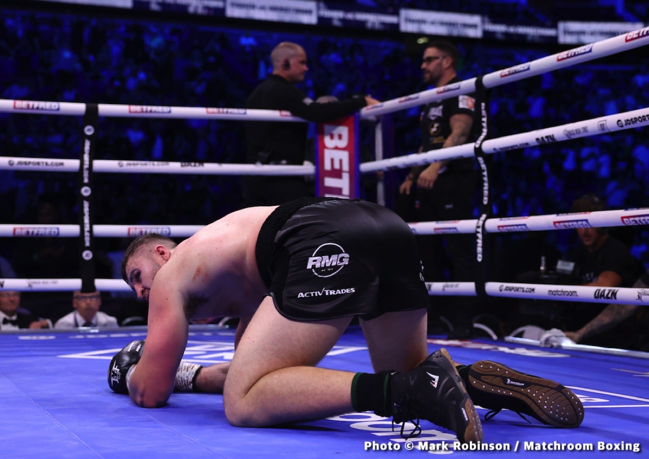 Boxing photo: Anthony Joshua, Demsey McKean, Derek Chisora, Filip Hrgovic, Robert Helenius image Boxing Tonight: Joshua vs. Helenius – Live Results