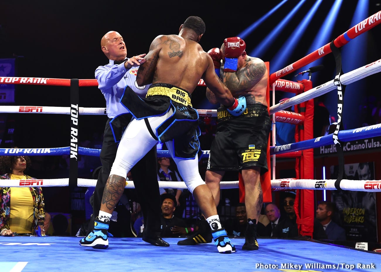 Boxing photo: Andriy Rudenko, Bakhodir Jalolov, Efe Ajagba, Jared Anderson, Zhan Kossobutskiy image Boxing Tonight: Anderson vs. Rudenko - Live Results