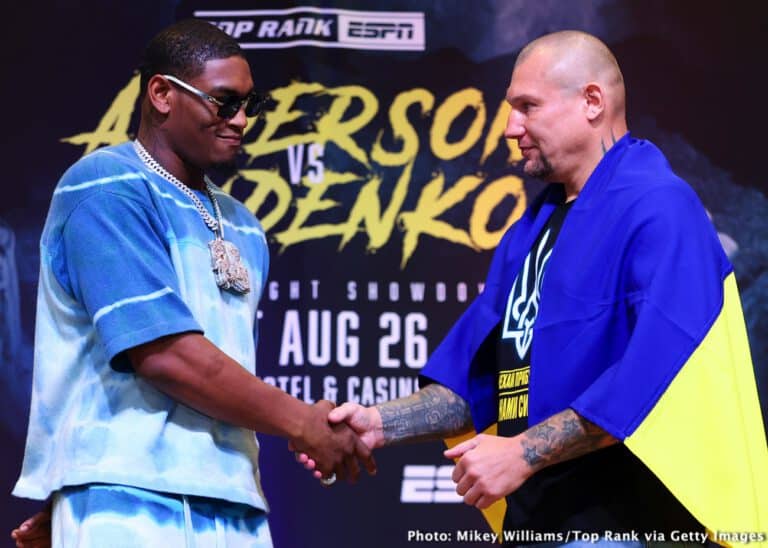 Anderson vs Rudenko this Saturday on ESPN+