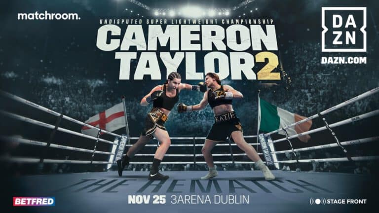 Cameron vs Katie Taylor II Official For November 25 In Dublin!
