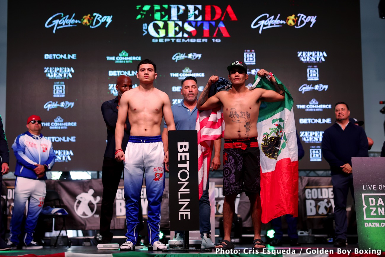 Boxing photo: Mercito Gesta, William Zepeda image Zepeda vs. Gesta = War of will TONIGHT on DAZN