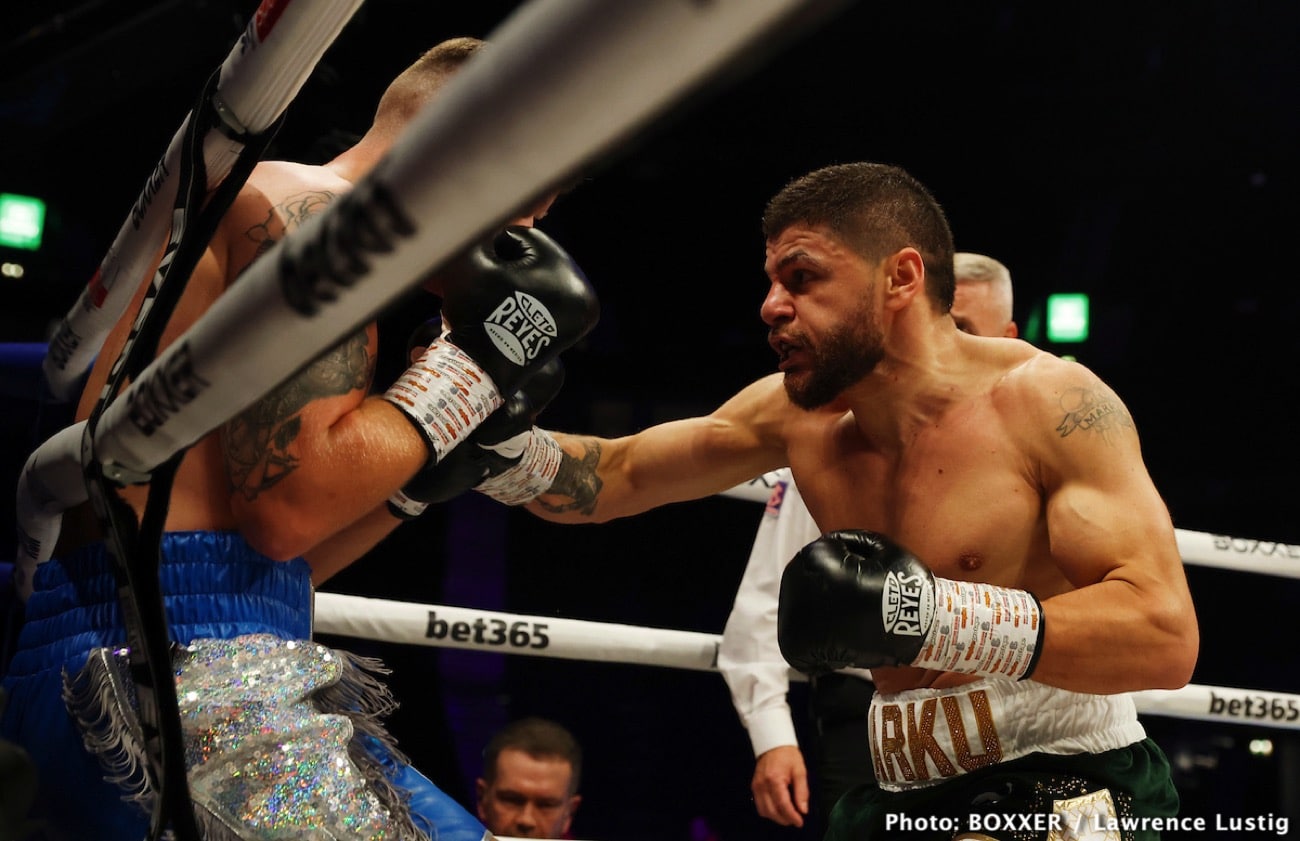 Boxing photo: Florian Marku image Florian Marku Blasts Out Dylan Moran In A Round - Boxing Results