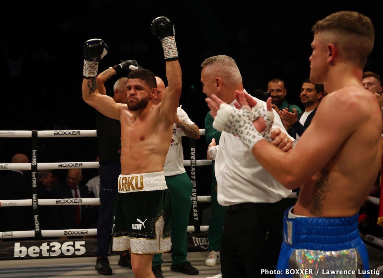 Boxing photo: Florian Marku image Florian Marku Blasts Out Dylan Moran In A Round - Boxing Results