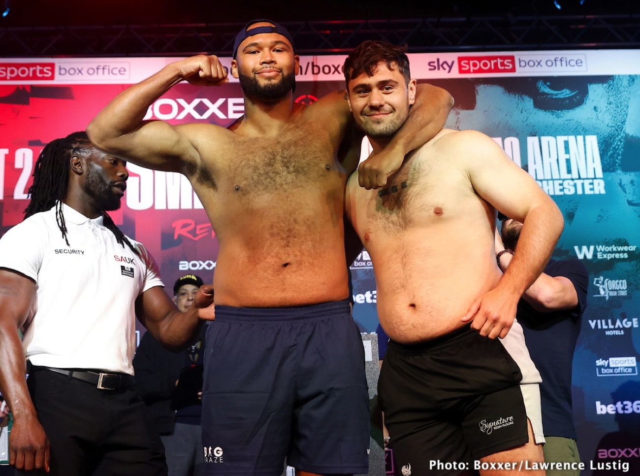Boxing photo: Chris Eubank Jr, Liam Smith image Smith vs. Eubank Jr. Official ESPN+ / Sky Sports Weights