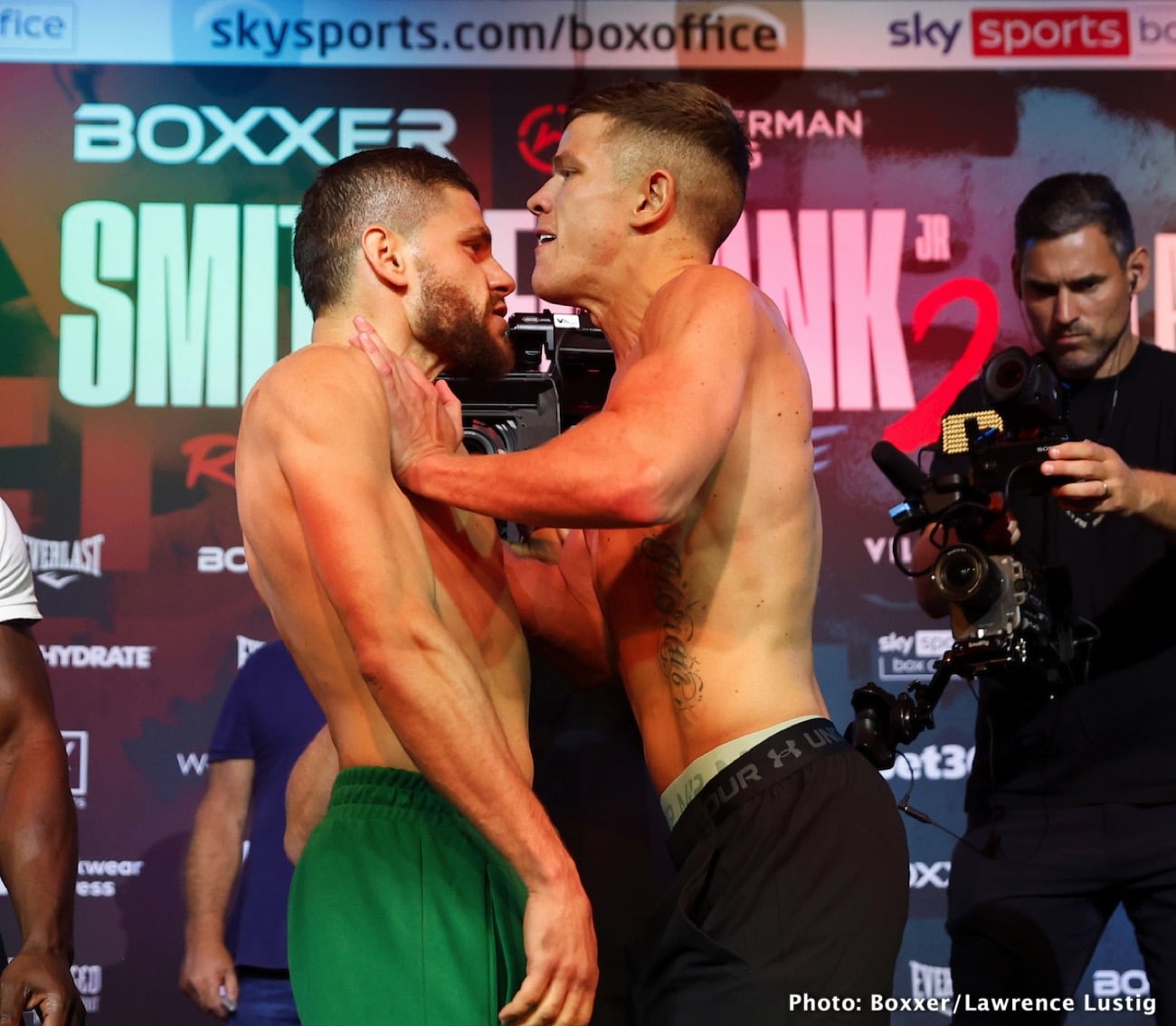 Boxing photo: Chris Eubank Jr, Liam Smith image Smith vs. Eubank Jr. Official ESPN+ / Sky Sports Weights
