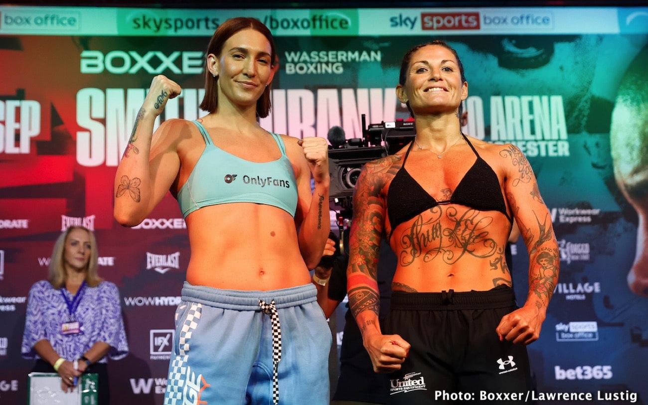 Boxing photo: Chris Eubank Jr, Liam Smith image Smith vs. Eubank Jr. Official ESPN+ / Sky Sports Weights