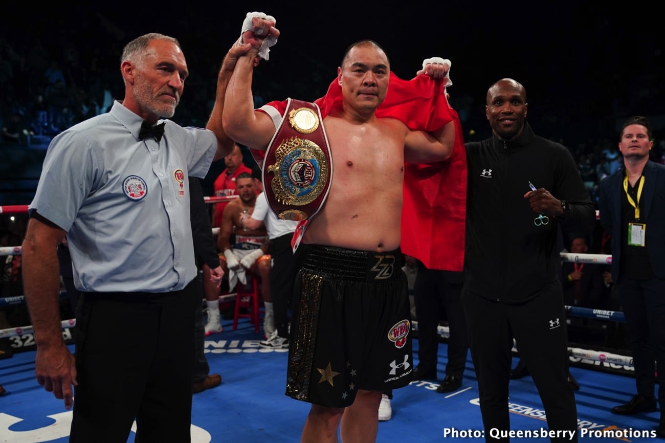 With Fury And Usyk Busy, Zhilei Zhang Could Take A “Placeholder” Fight In February