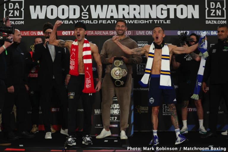 Wood, Warrington Weigh-In – Both Guys Make The Weight