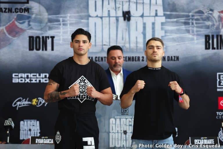 Ryan Garcia ready to bounce back against Oscar Duarte this Saturday night on DAZN