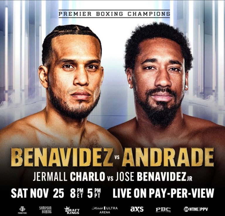 Jermall Charlo vs. Jose Benavidez Jr added to Benavidez-Andrade card on November 25th on Showtime PPV