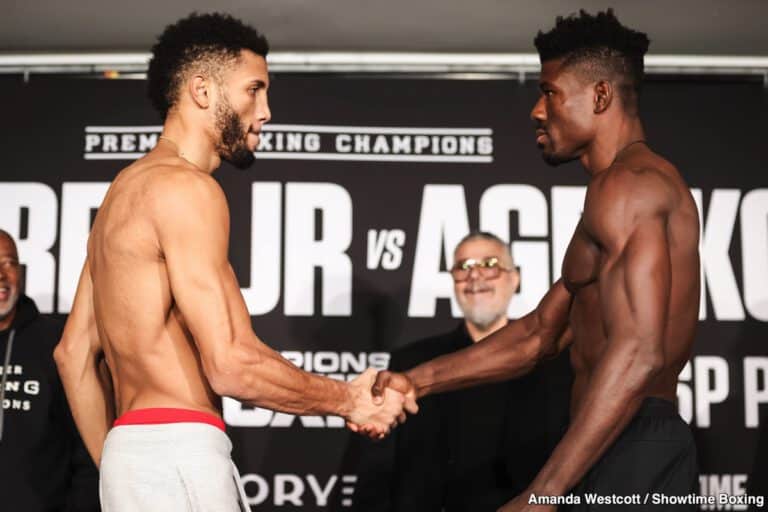 Showtime weights: Morrell vs. Agbeko - on Saturday night