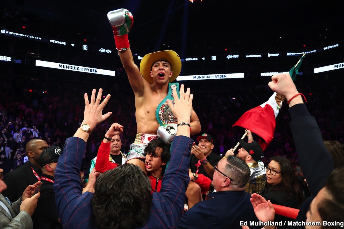 Photo: Munguía Destroys Ryder: Mexican Marvel Claims TKO Victory - Boxing results Munguía Destroys Ryder: Mexican Marvel Claims TKO Victory - Boxing results