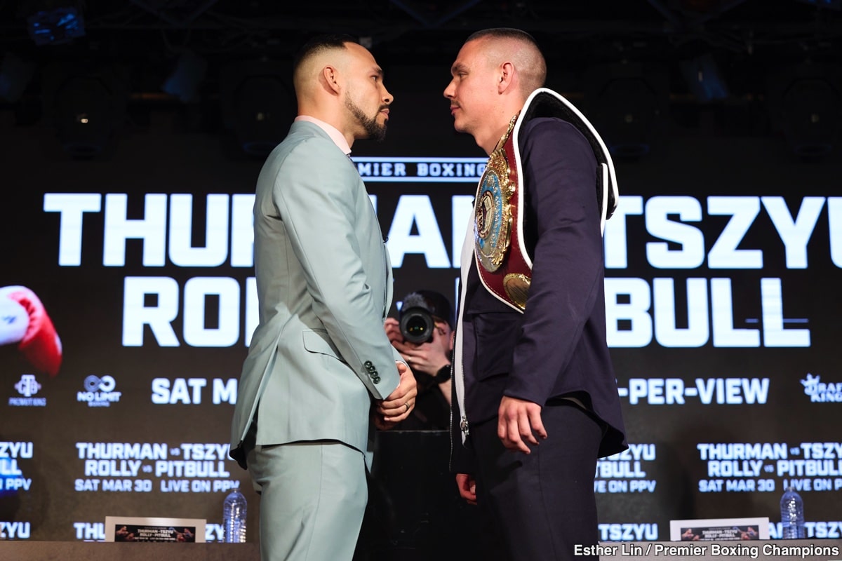 Tim Tszyu and Thurman Trade Barbs at Kickoff Press Conference: War of Words Heats Up