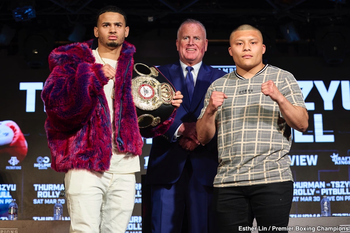 Tim Tszyu and Thurman Trade Barbs at Kickoff Press Conference: War of Words Heats Up