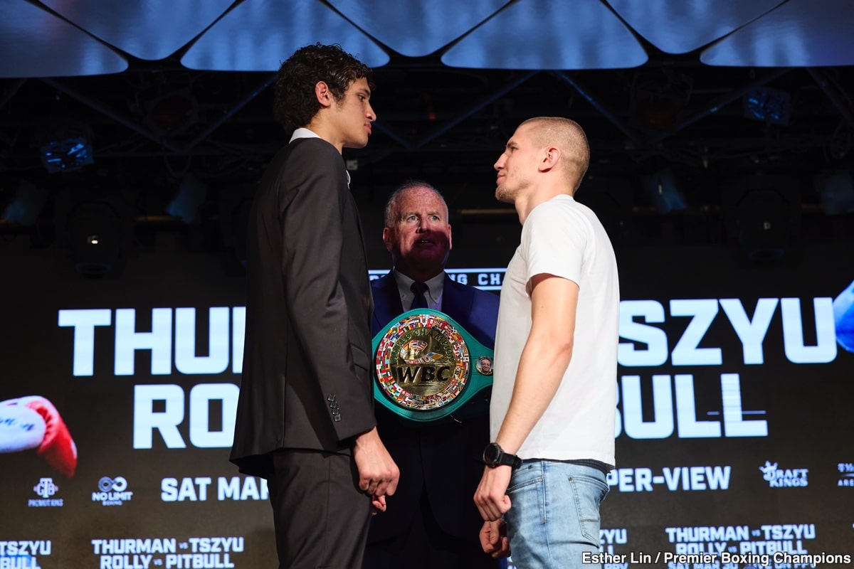 Tim Tszyu and Thurman Trade Barbs at Kickoff Press Conference: War of Words Heats Up