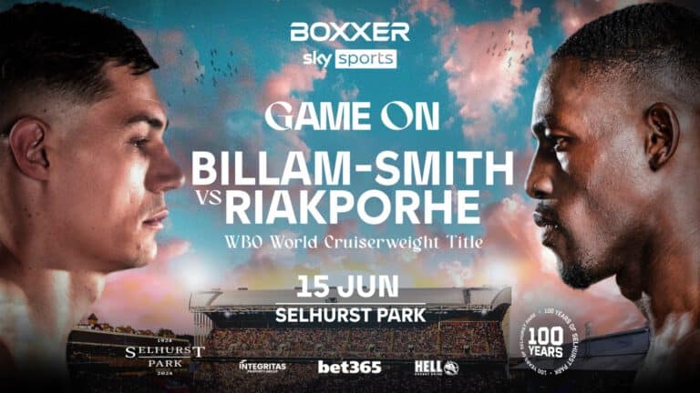 Chris Billam-Smith vs. Richard Riakporhe on June 15th at Selhurst Park in London