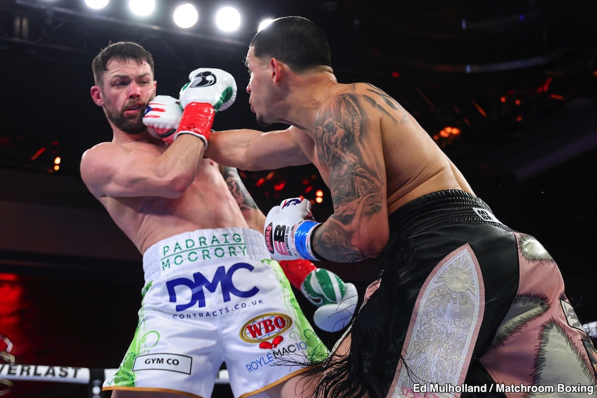 Berlanga Regains KO Power, Stops McCrory in Sixth - Boxing results