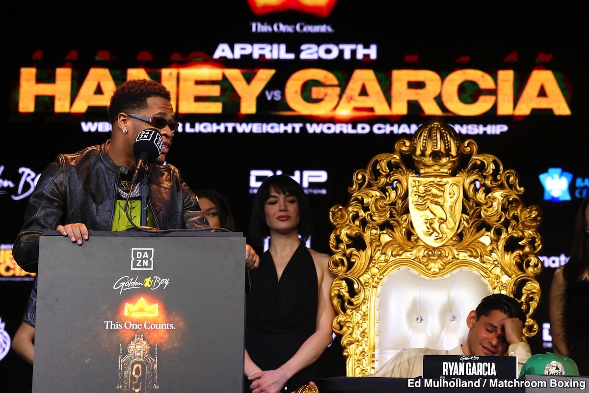 Devin Haney: "Ryan Garcia Was Drunk Like A Skunk At The Press Conference"