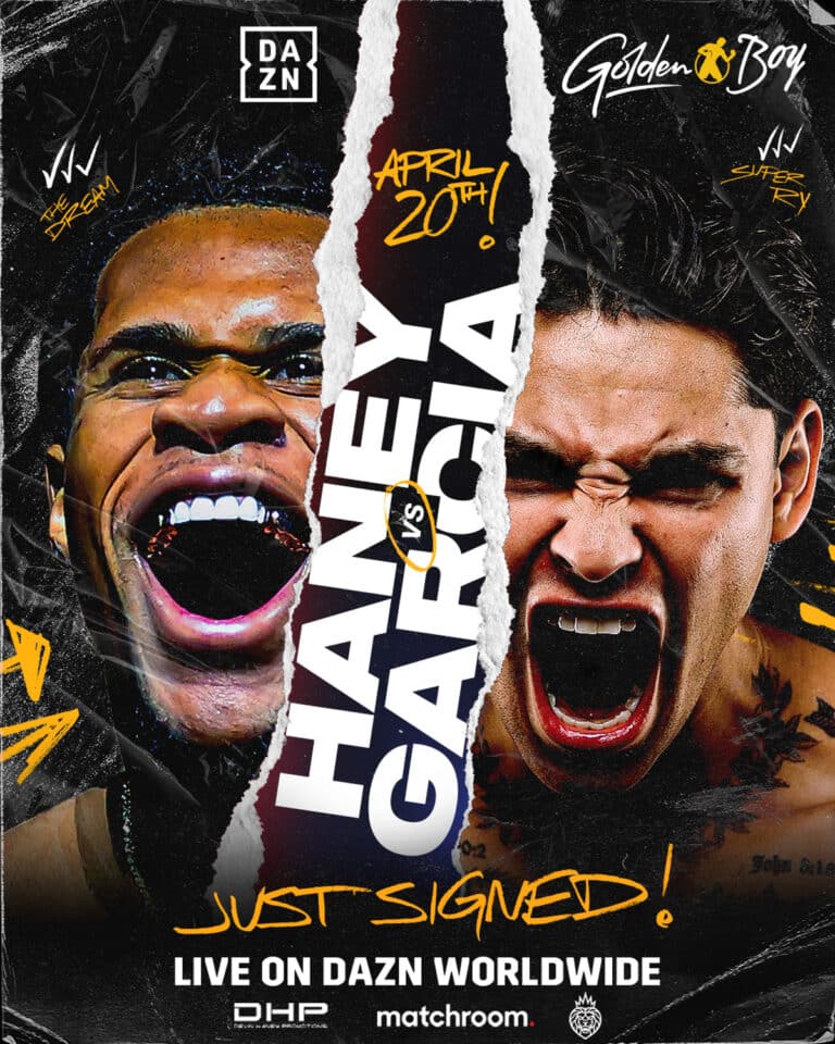 Haney vs. Garcia: Fight Poster Unveiled for April 20 on DAZN