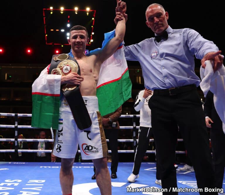 Madrimov Claims Vacant WBA Super Welterweight Title with Fifth-Round TKO Over Kurbanov - Boxing Results