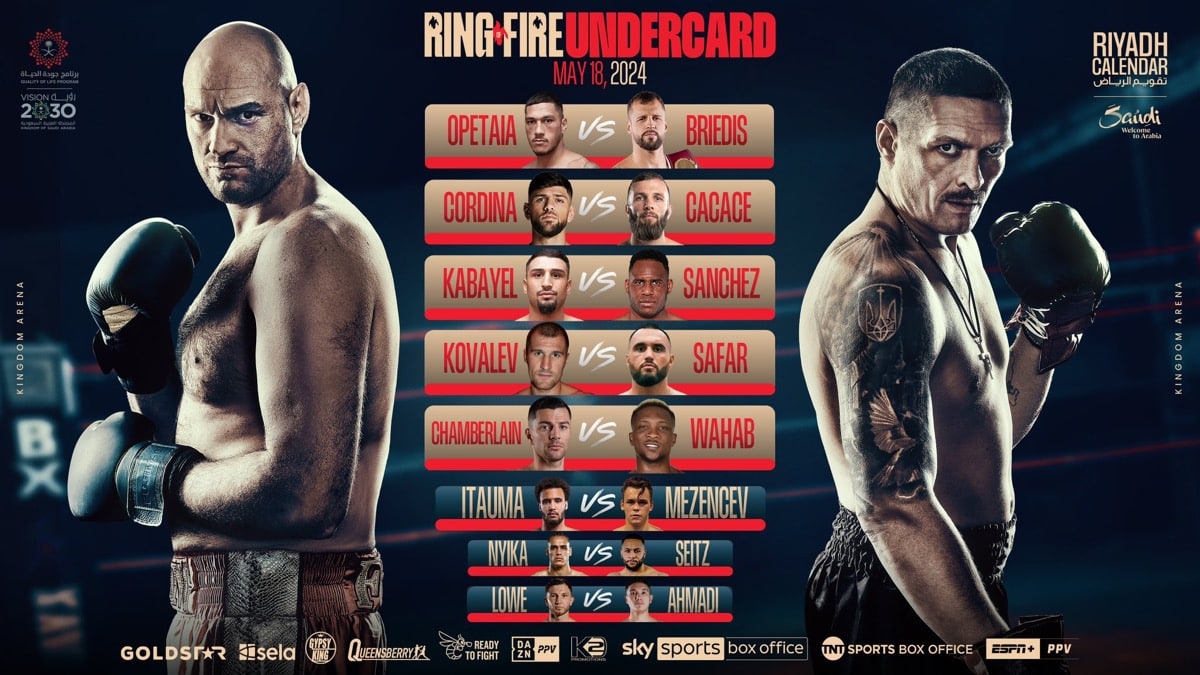 Tyson Fury - Oleksandr Usyk Undercard Finalized With Kabayel vs. Sanchez