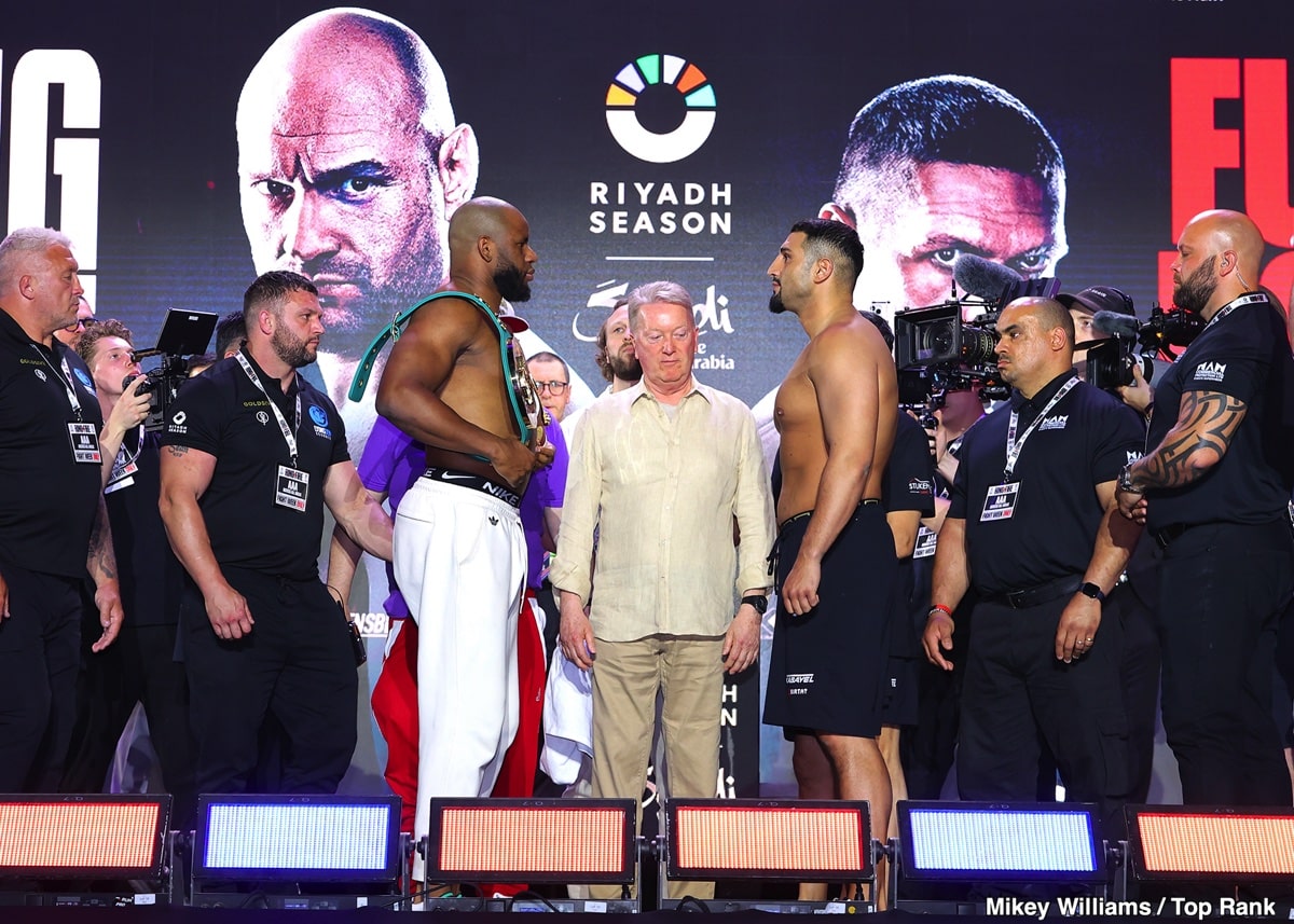 The Official Weights Are In: Tyson Fury 262 Pounds, Oleksandr Usyk 223.5 Pounds