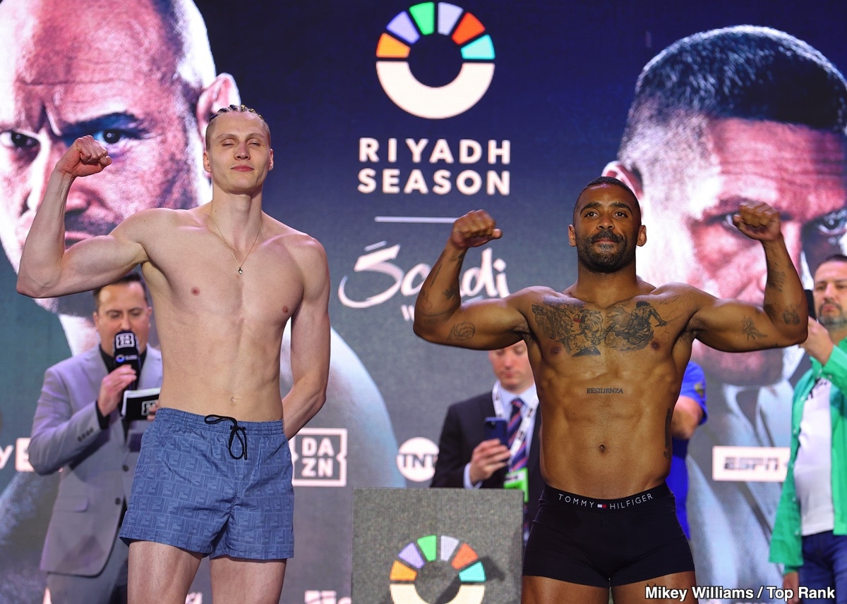 The Official Weights Are In: Tyson Fury 262 Pounds, Oleksandr Usyk 223.5 Pounds