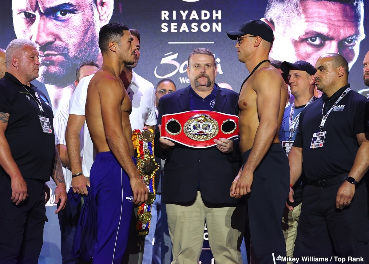 The Official Weights Are In: Tyson Fury 262 Pounds, Oleksandr Usyk 223.5 Pounds