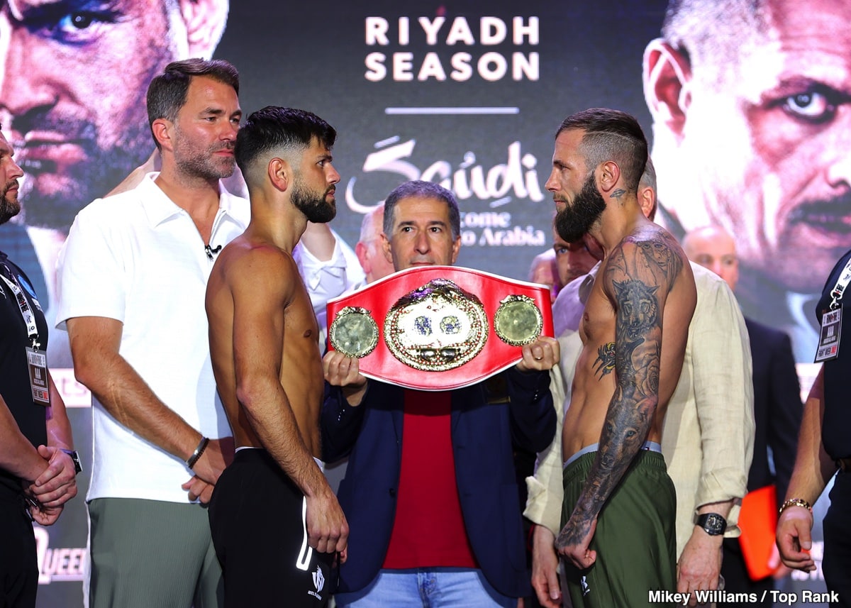 The Official Weights Are In: Tyson Fury 262 Pounds, Oleksandr Usyk 223.5 Pounds