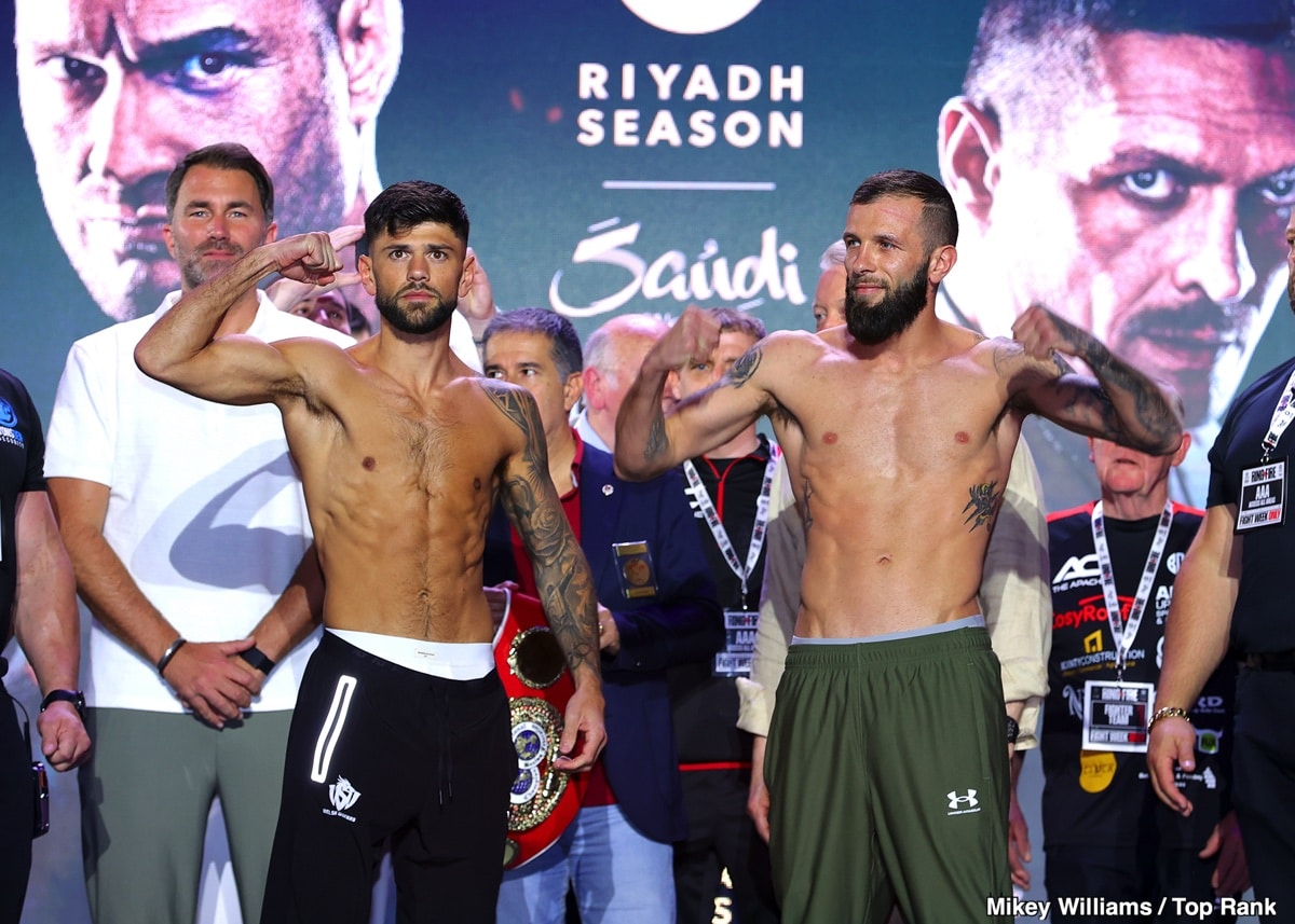 The Official Weights Are In: Tyson Fury 262 Pounds, Oleksandr Usyk 223.5 Pounds