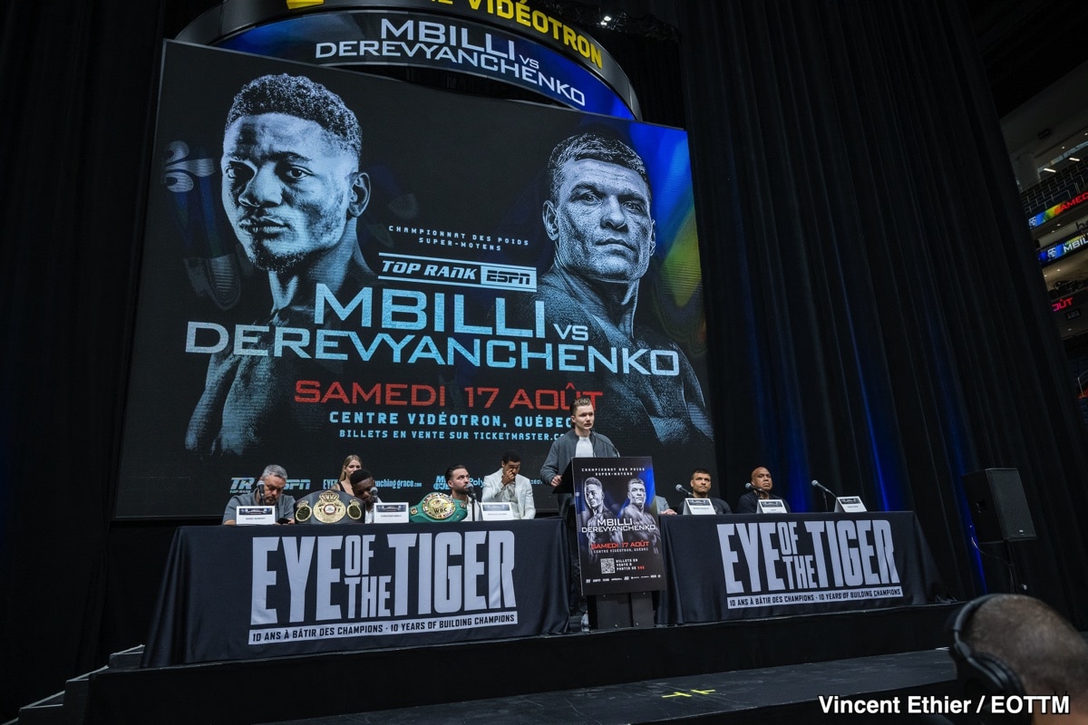 Christian Mbilli Vs. Sergiy Derevyanchenko on August 17th, live on ESPN+