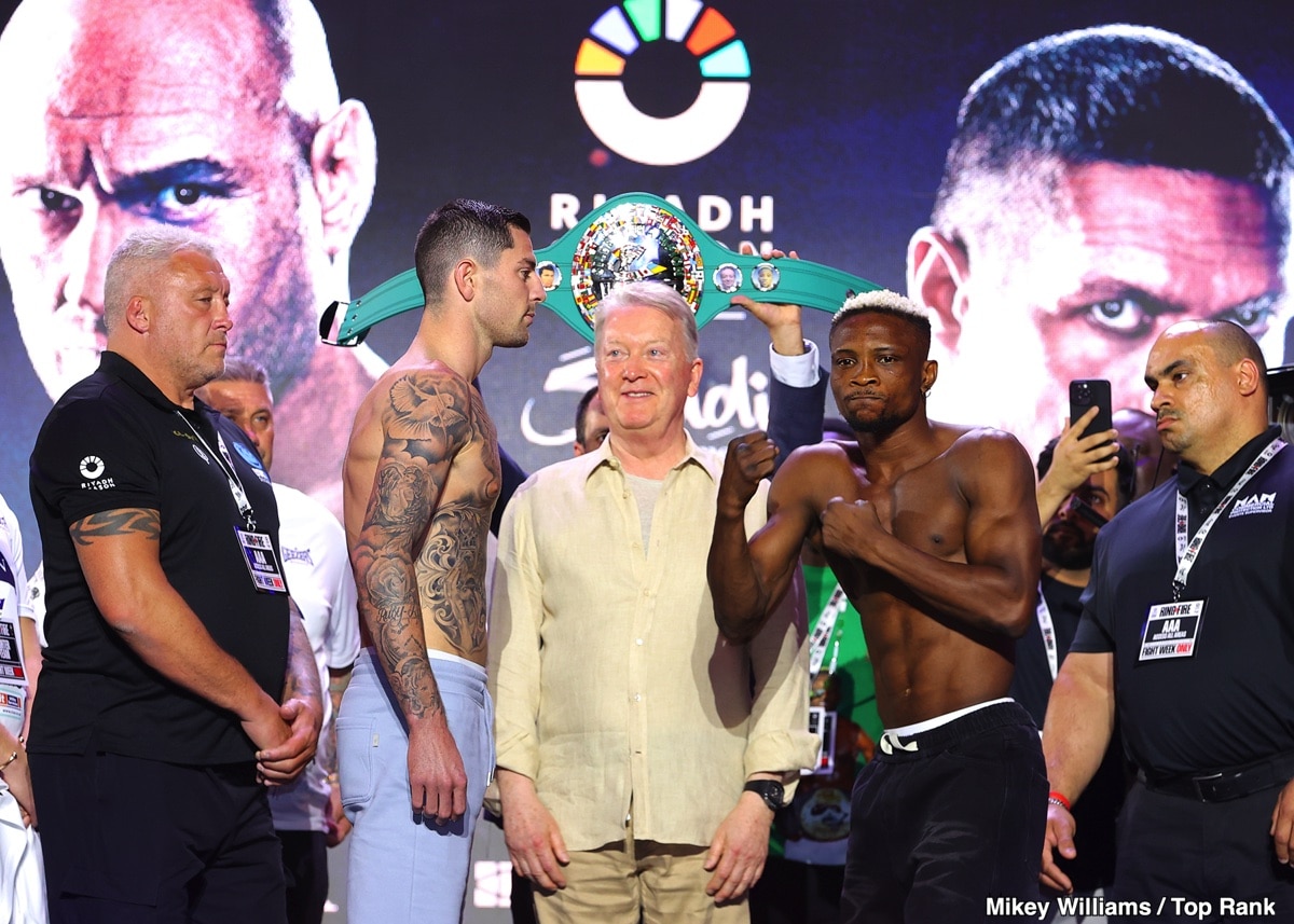 The Official Weights Are In: Tyson Fury 262 Pounds, Oleksandr Usyk 223.5 Pounds