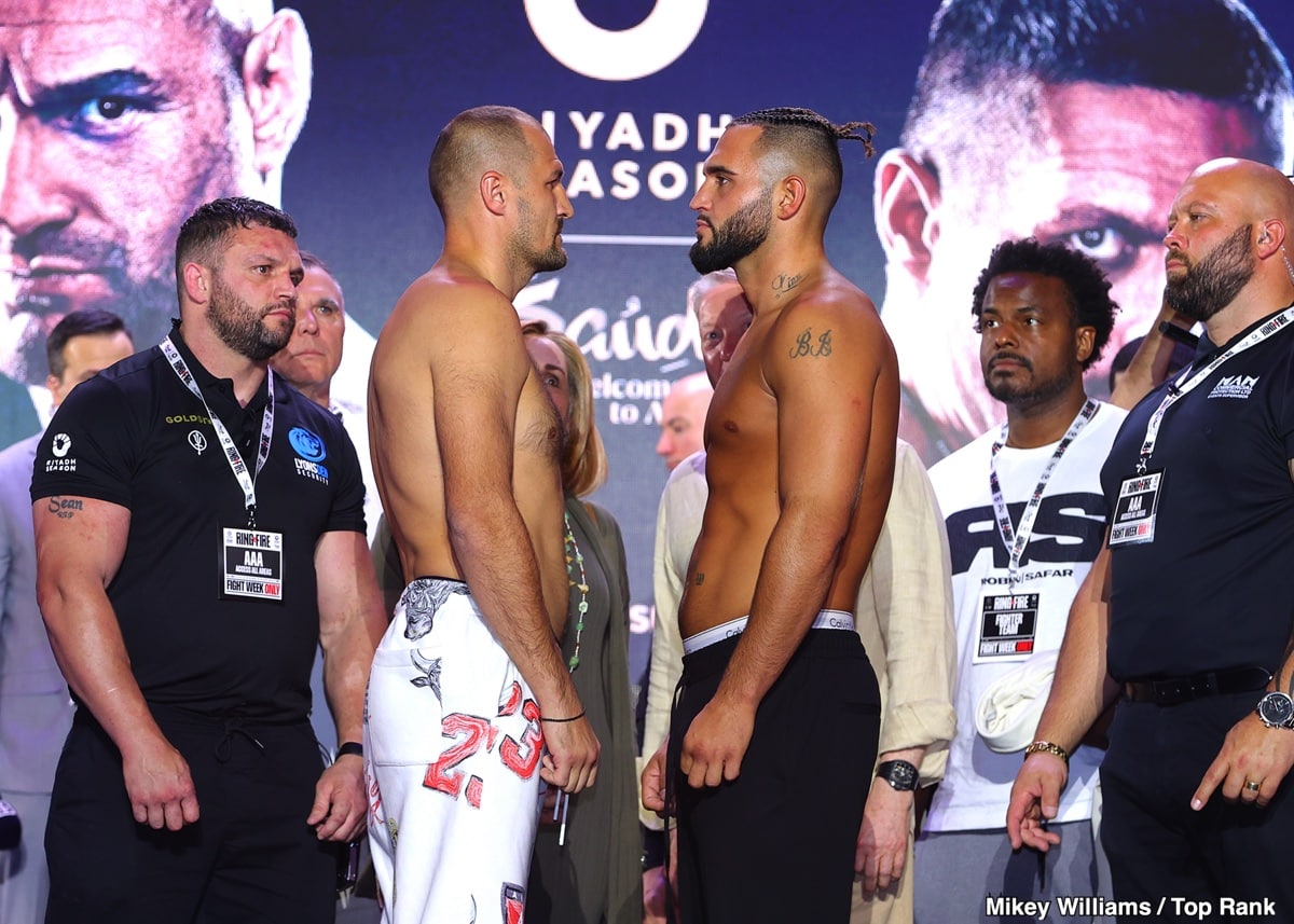 The Official Weights Are In: Tyson Fury 262 Pounds, Oleksandr Usyk 223.5 Pounds