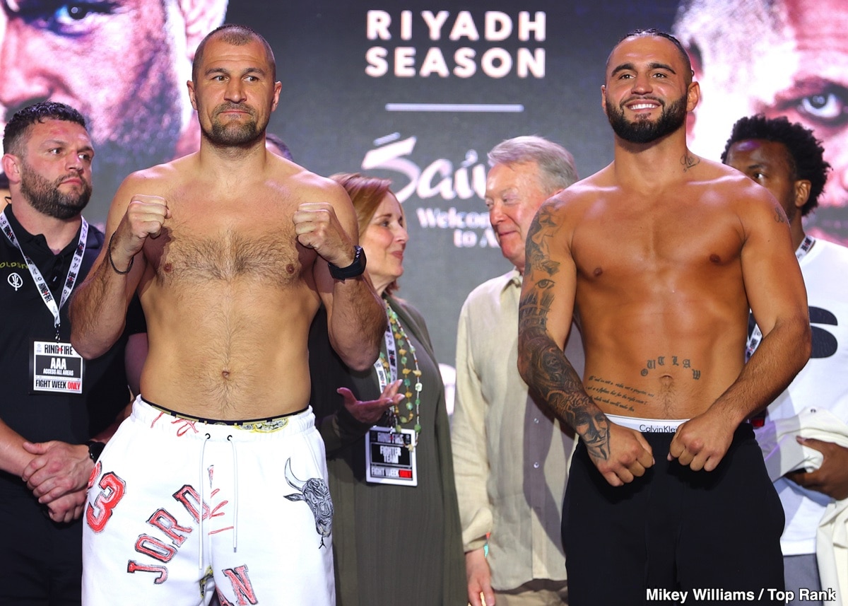 The Official Weights Are In: Tyson Fury 262 Pounds, Oleksandr Usyk 223.5 Pounds